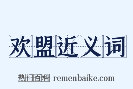 欢盟近义词是什么意思的图片